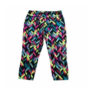 City Street Multi Color Crop Athletic Leggings Size XL